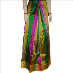 Click Here For Bigger Zoom - Multicolor Pattu parikini NSS-48(unstitched)